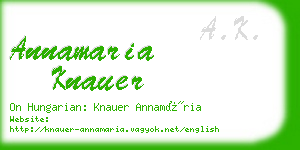 annamaria knauer business card